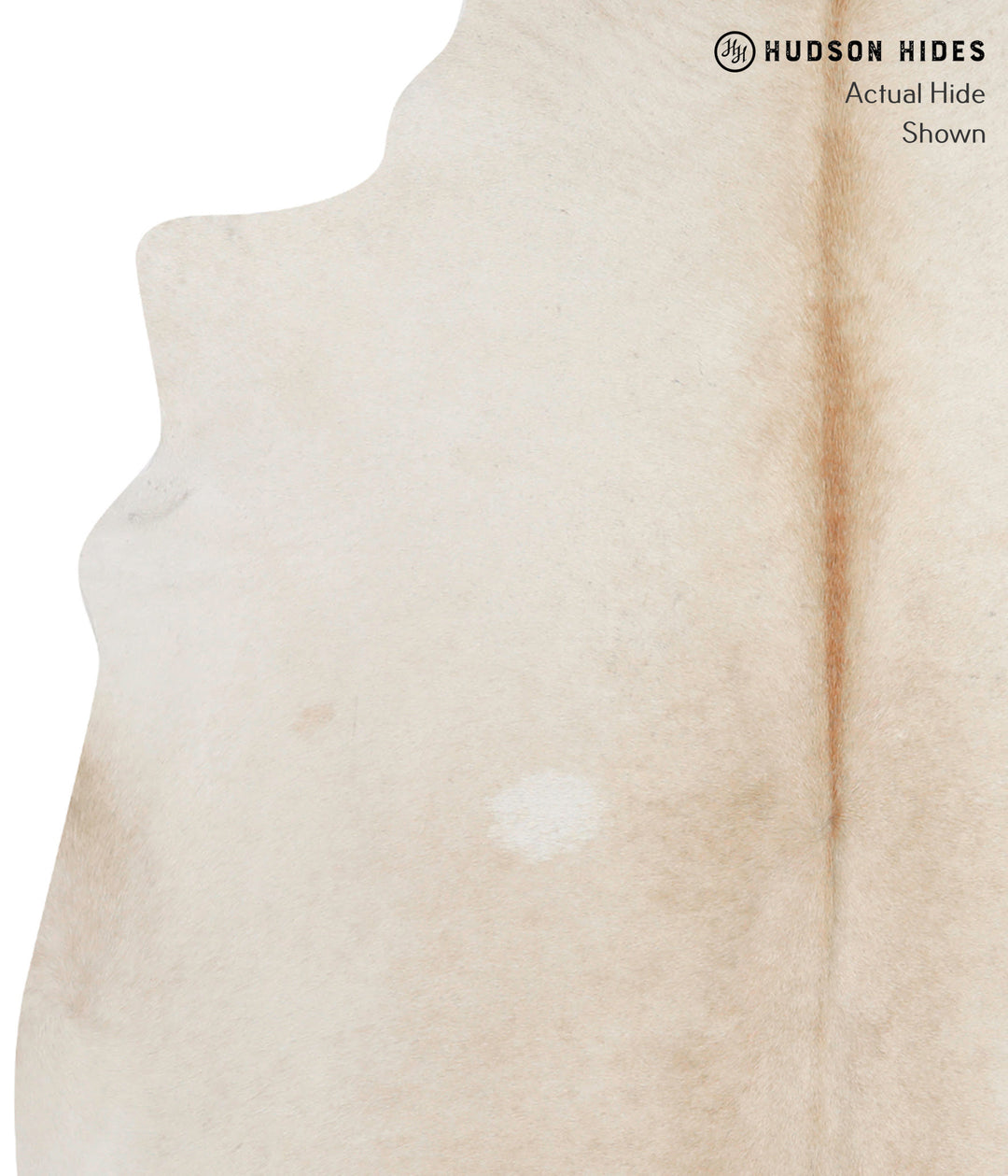 Beige X-Large Brazilian Cowhide Rug 6'8"H x 6'4"W #85564 by Hudson Hid