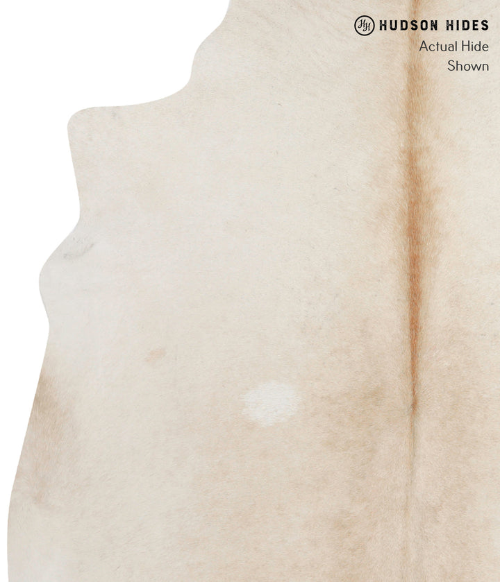 Beige X-Large Brazilian Cowhide Rug 6'8"H x 6'4"W #85564 by Hudson Hides