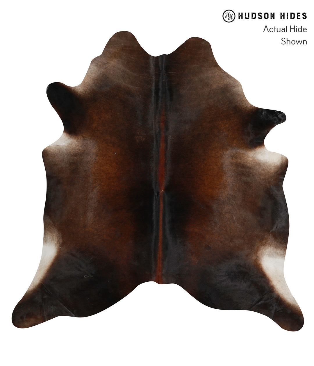 Chocolate X-Large Brazilian Cowhide Rug 6'8"H x 6'6"W #85594 by Hudson