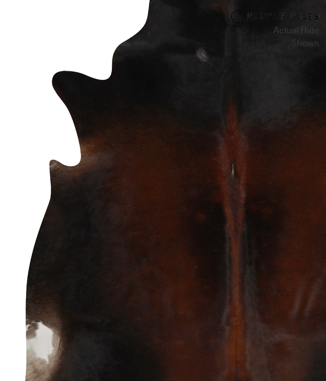 Chocolate X-Large Brazilian Cowhide Rug 7'2"H x 6'9"W #85626 by Hudson