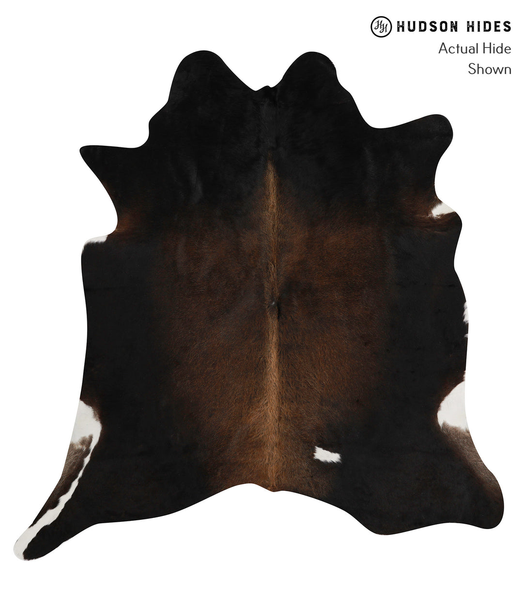 Chocolate X-Large Brazilian Cowhide Rug 6'8"H x 6'5"W #85634 by Hudson