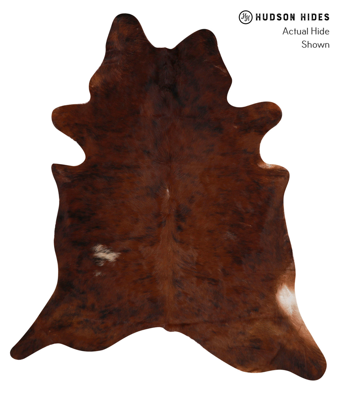 Dark Brindle X-Large Brazilian Cowhide Rug 7'6"H x 6'7"W #85891 by Hud