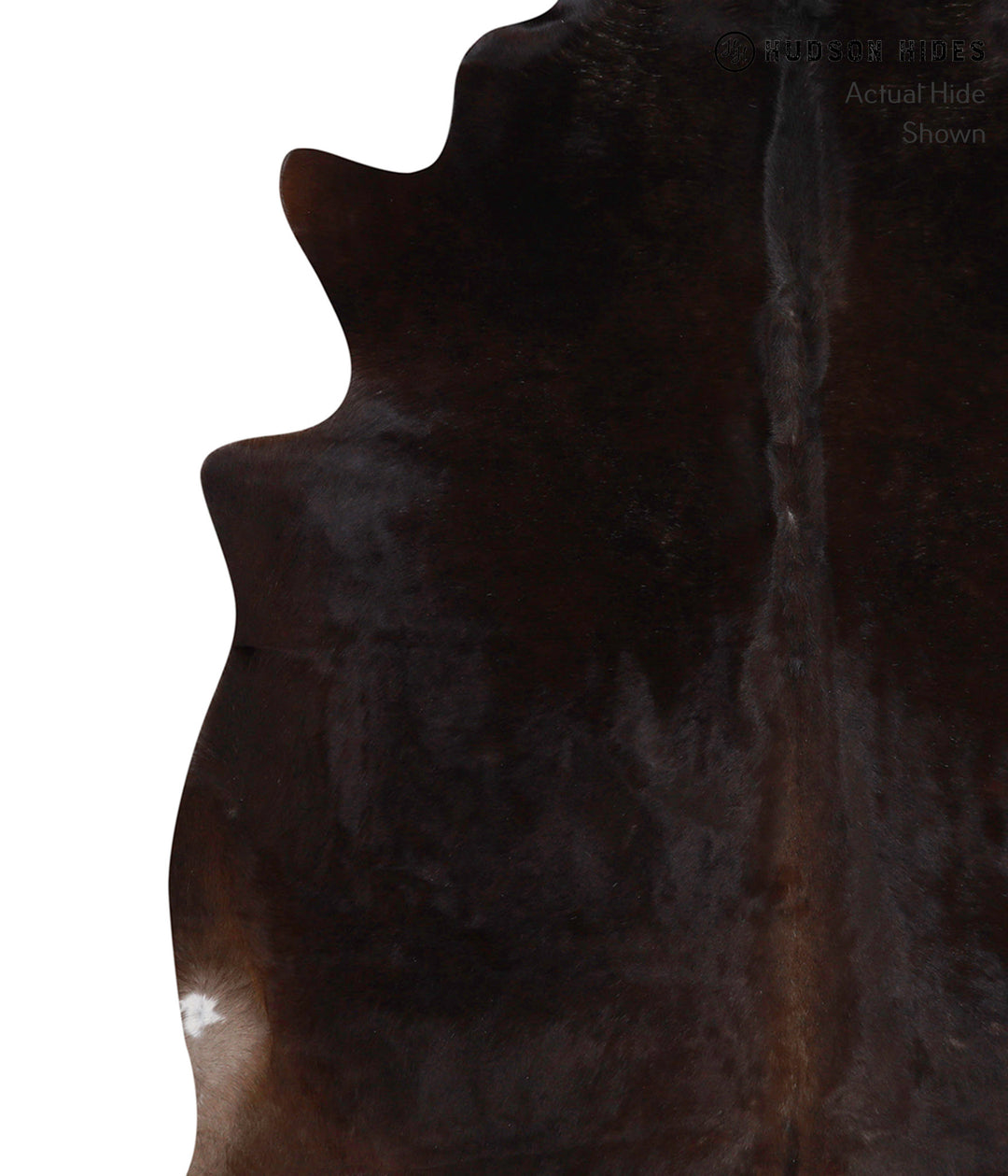 Chocolate X-Large Brazilian Cowhide Rug 6'9"H x 6'7"W #85945 by Hudson