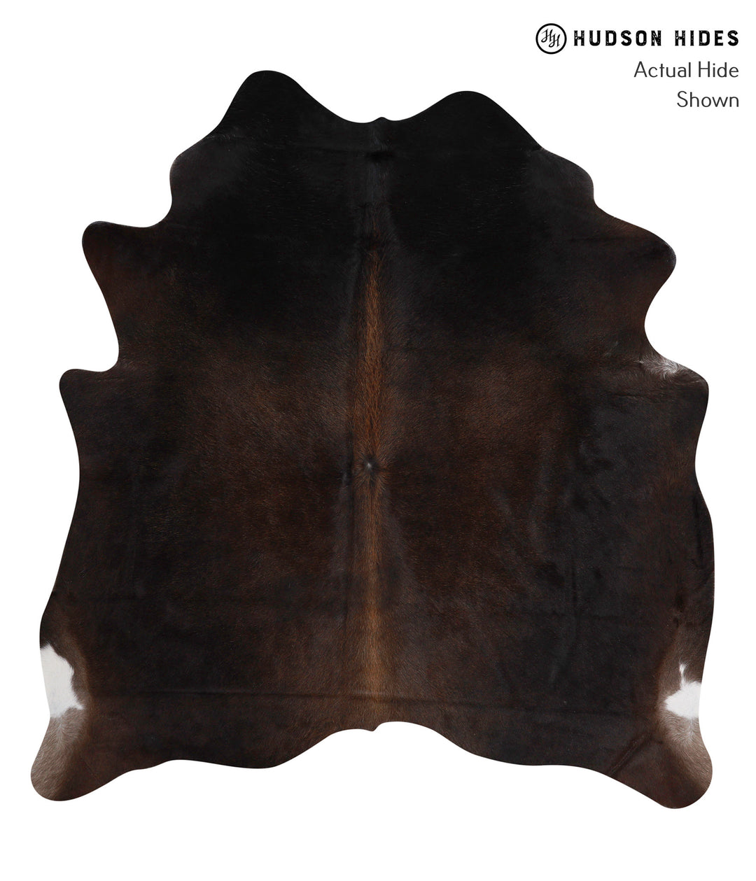 Chocolate Large Brazilian Cowhide Rug 6'2"H x 5'9"W #85961 by Hudson H