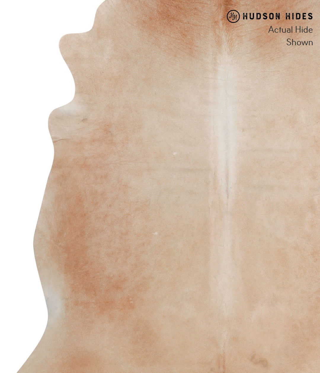 Beige XX-Large Brazilian Cowhide Rug 7'10"H x 7'7"W #86154 by Hudson H