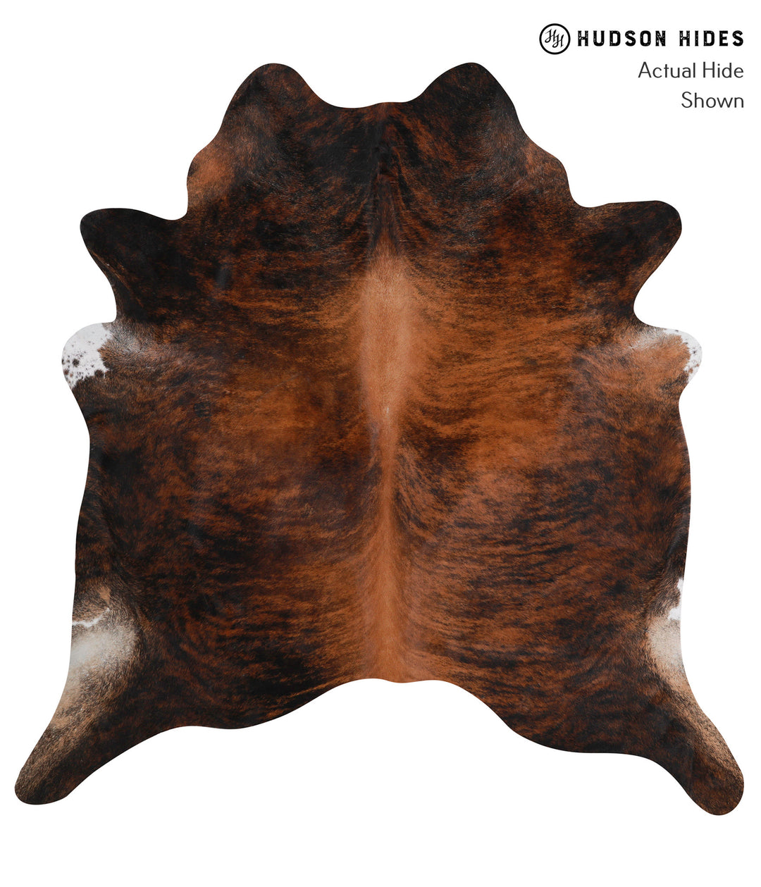 Dark Brindle X-Large Brazilian Cowhide Rug 6'10"H x 6'7"W #86167 by Hu