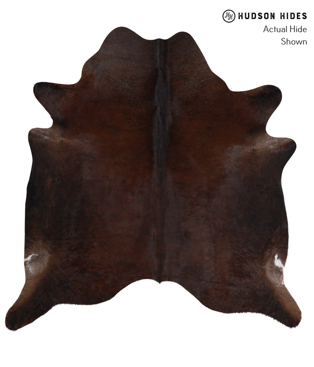 Chocolate X-Large Brazilian Cowhide Rug 6'7"H x 6'3"W #86170 by Hudson