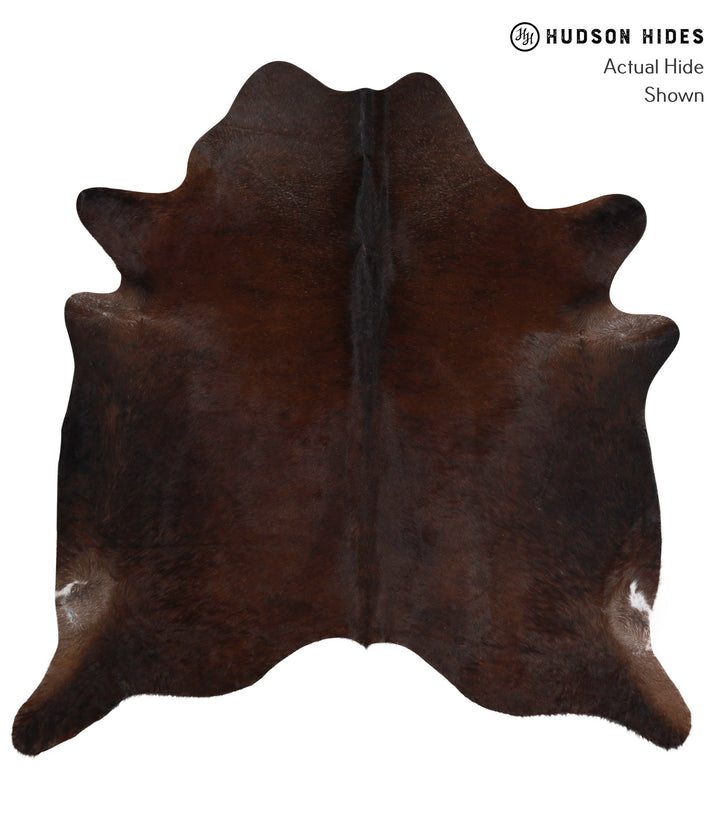 Chocolate X-Large Brazilian Cowhide Rug 6'7"H x 6'3"W #86170 by Hudson Hides