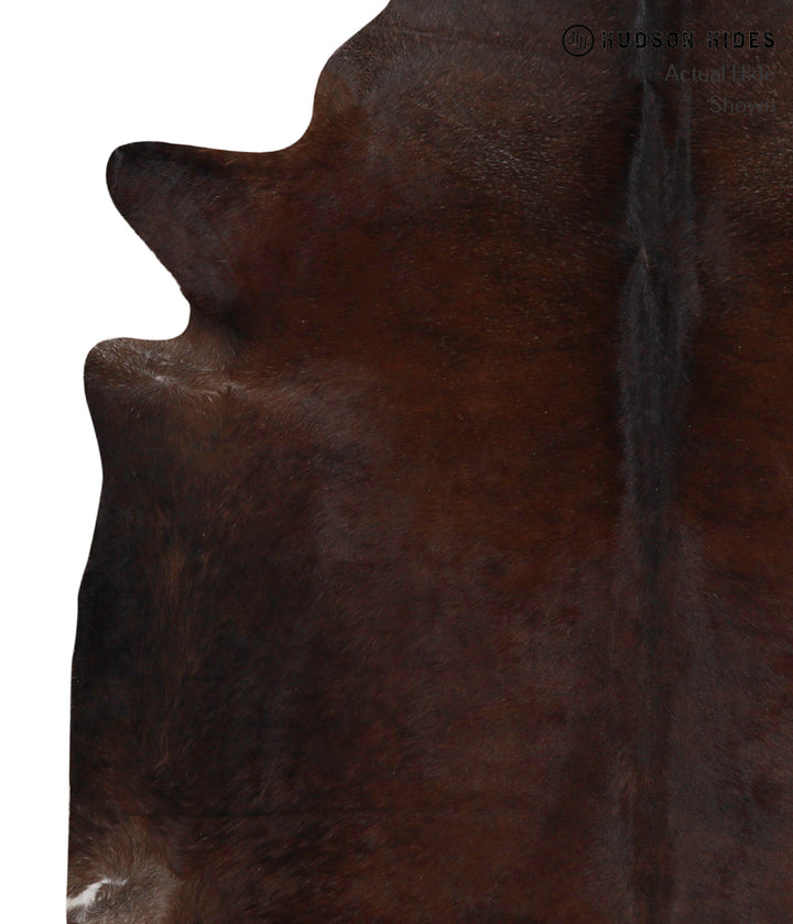 Chocolate X-Large Brazilian Cowhide Rug 6'7"H x 6'3"W #86170 by Hudson Hides