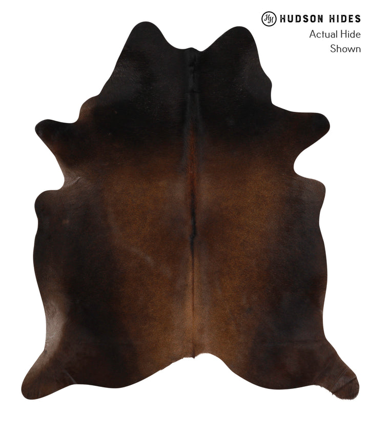 Chocolate Large Brazilian Cowhide Rug 6'7"H x 5'10"W #86250 by Hudson Hides