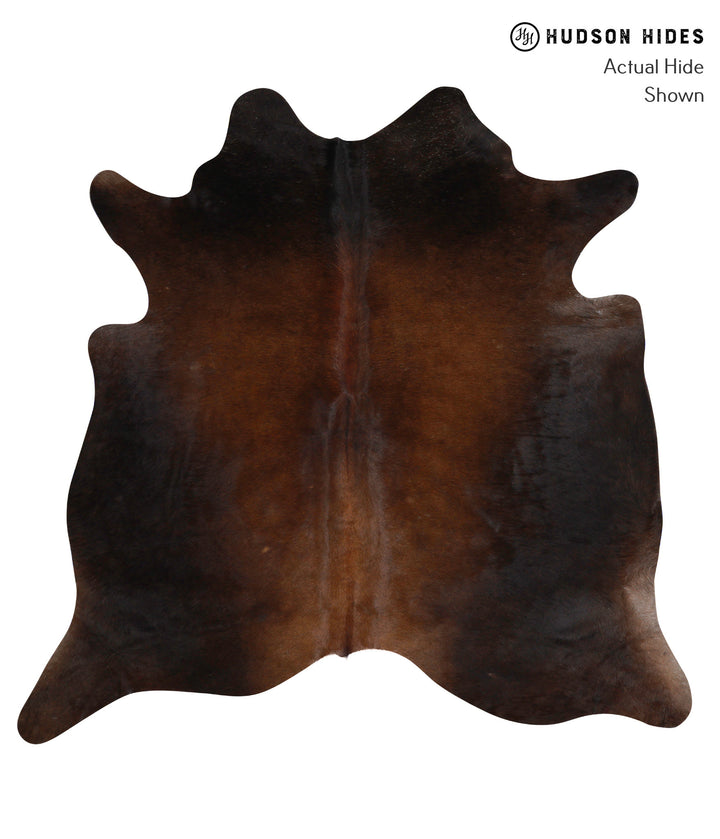 Chocolate X-Large Brazilian Cowhide Rug 6'3"H x 6'4"W #86324 by Hudson Hides