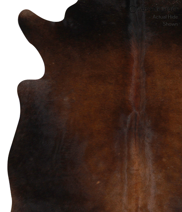 Chocolate X-Large Brazilian Cowhide Rug 6'3"H x 6'4"W #86324 by Hudson Hides