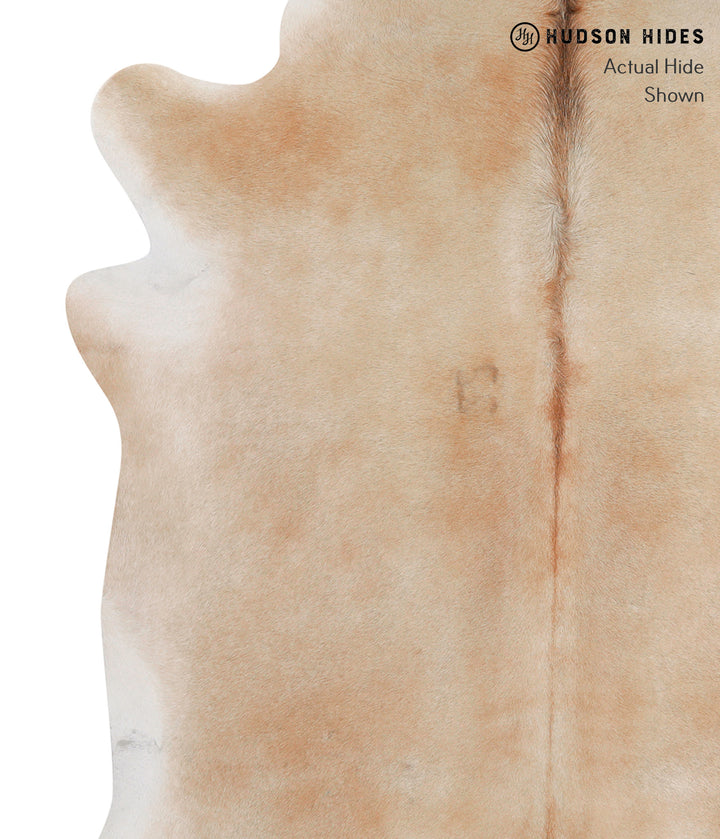 Beige X-Large Brazilian Cowhide Rug 6'7"H x 6'2"W #86416 by Hudson Hides