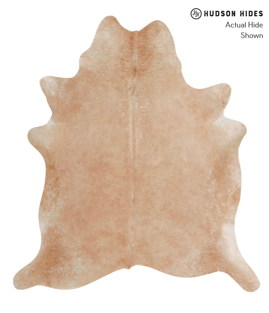 Beige X-Large Brazilian Cowhide Rug 6'8"H x 6'0"W #86431 by Hudson Hid