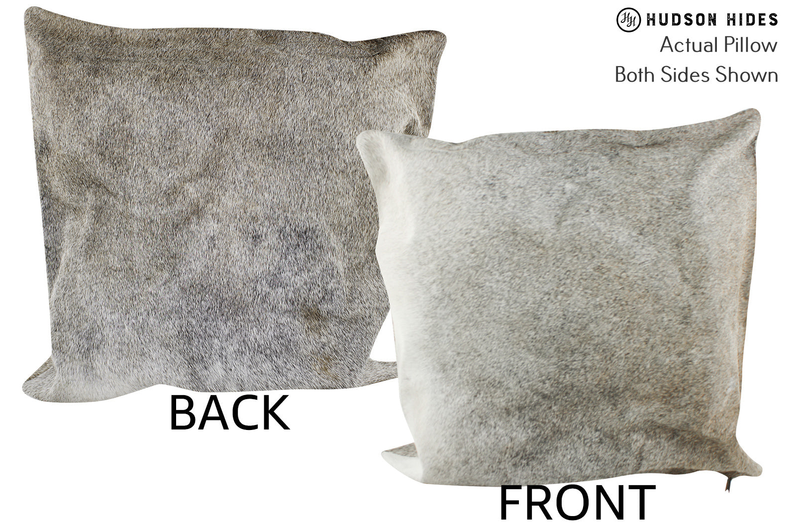 Grey 20"x20" Brazilian Cowhide Pillow 87241 by Hudson Hides Cowhides