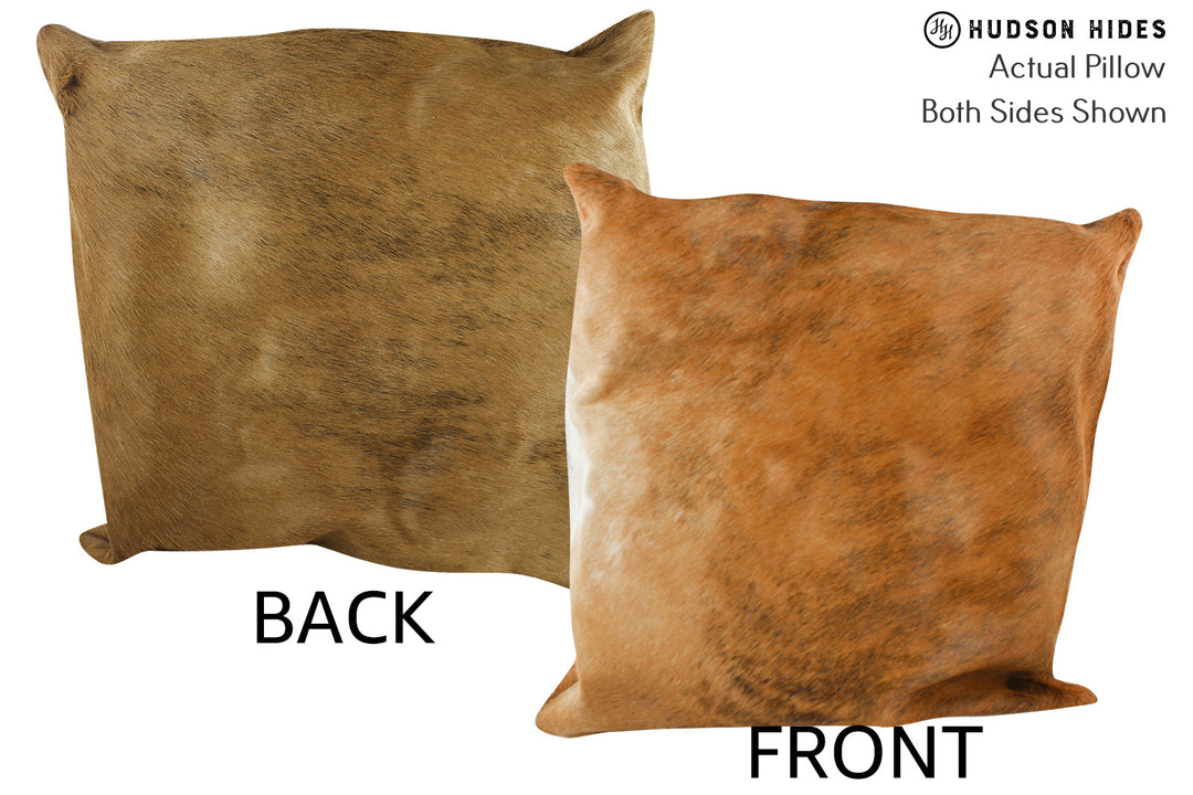 Solid Brown 20"x20" Brazilian Cowhide Pillow #87278 by Hudson Hides