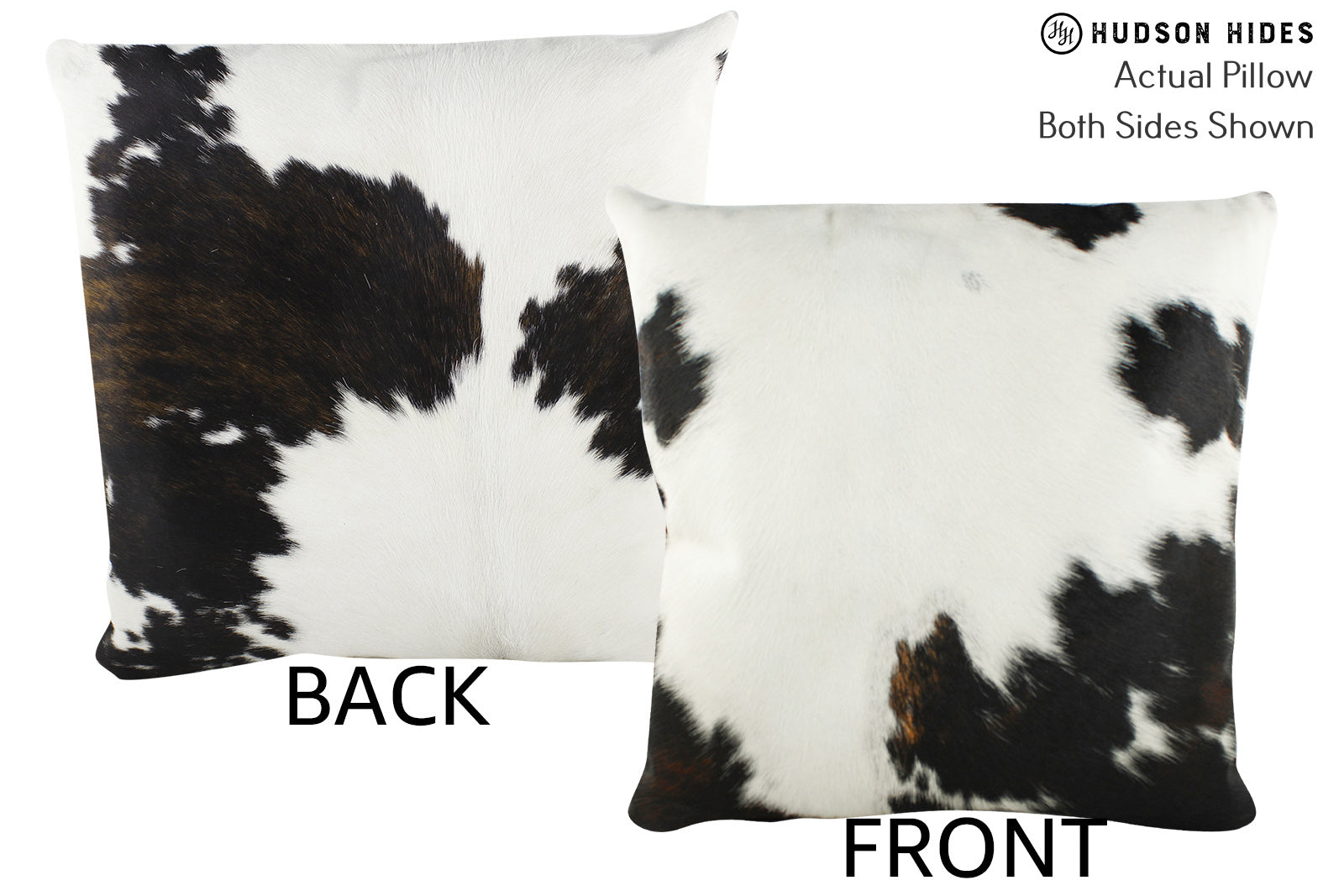 Tricolor 20"x20" Brazilian Cowhide Pillow 87325 by Hudson Hides