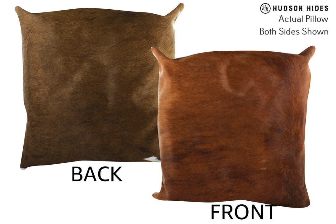 Solid Brown 20"x20" Brazilian Cowhide Pillow #87623 by Hudson Hides