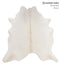 Ivory with Beige X-Large Brazilian Cowhide Rug 6'10