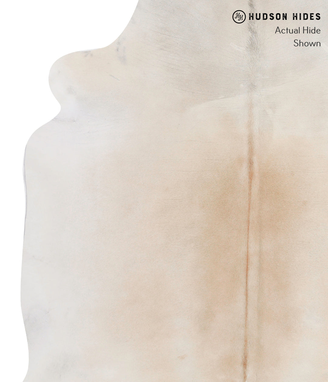 Ivory with Beige X-Large Brazilian Cowhide Rug 7'0"H x 6'8"W #90114 by