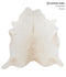Ivory with Beige XX-Large Brazilian Cowhide Rug 7'4