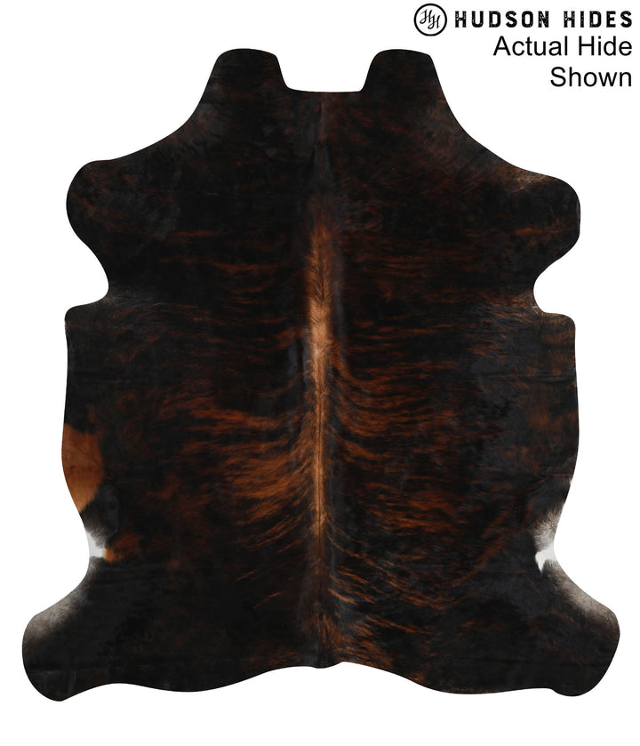 Dark Brindle X-Large European Cowhide Rug 7'1"H x 6'6"W #93780 by Hudson Hides