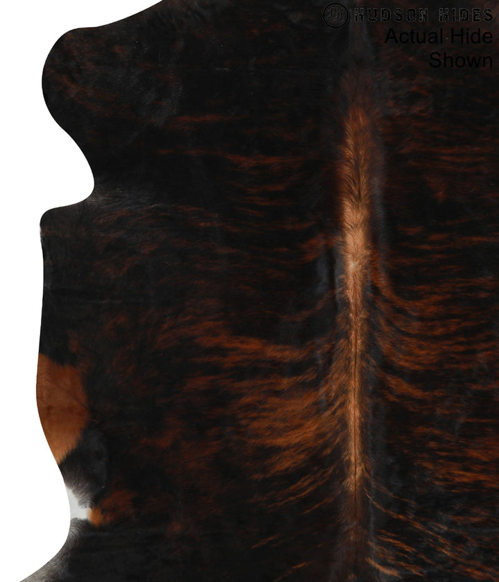 Dark Brindle X-Large European Cowhide Rug 7'1"H x 6'6"W #93780 by Hudson Hides