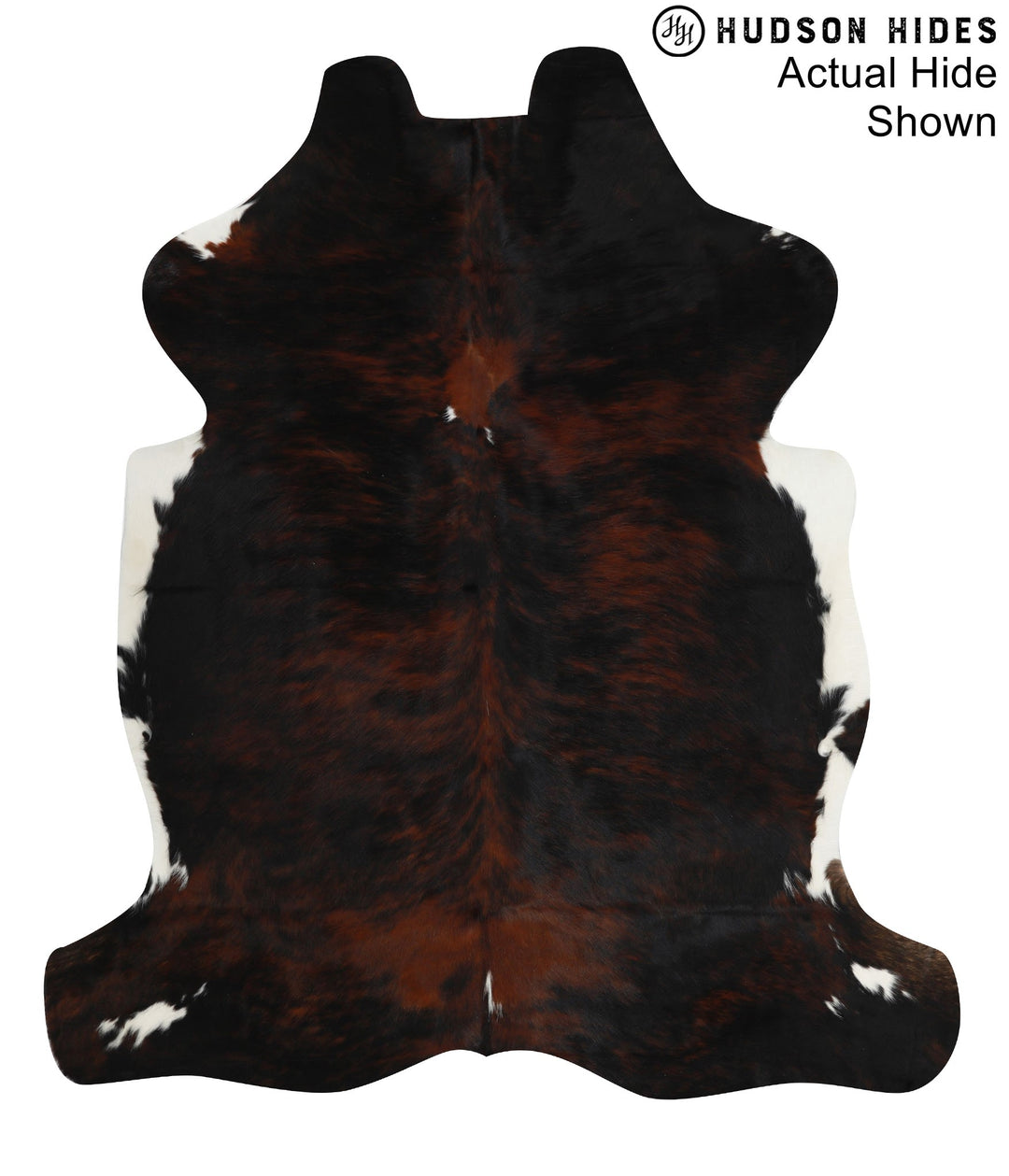 Dark Brindle X-Large European Cowhide Rug 7'1"H x 6'2"W #93934 by Huds