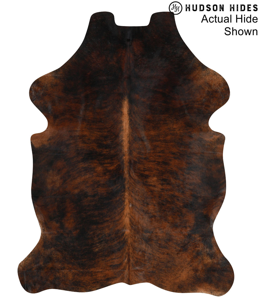 Dark Brindle X-Large European Cowhide Rug 7'5"H x 5'8"W #93979 by Huds