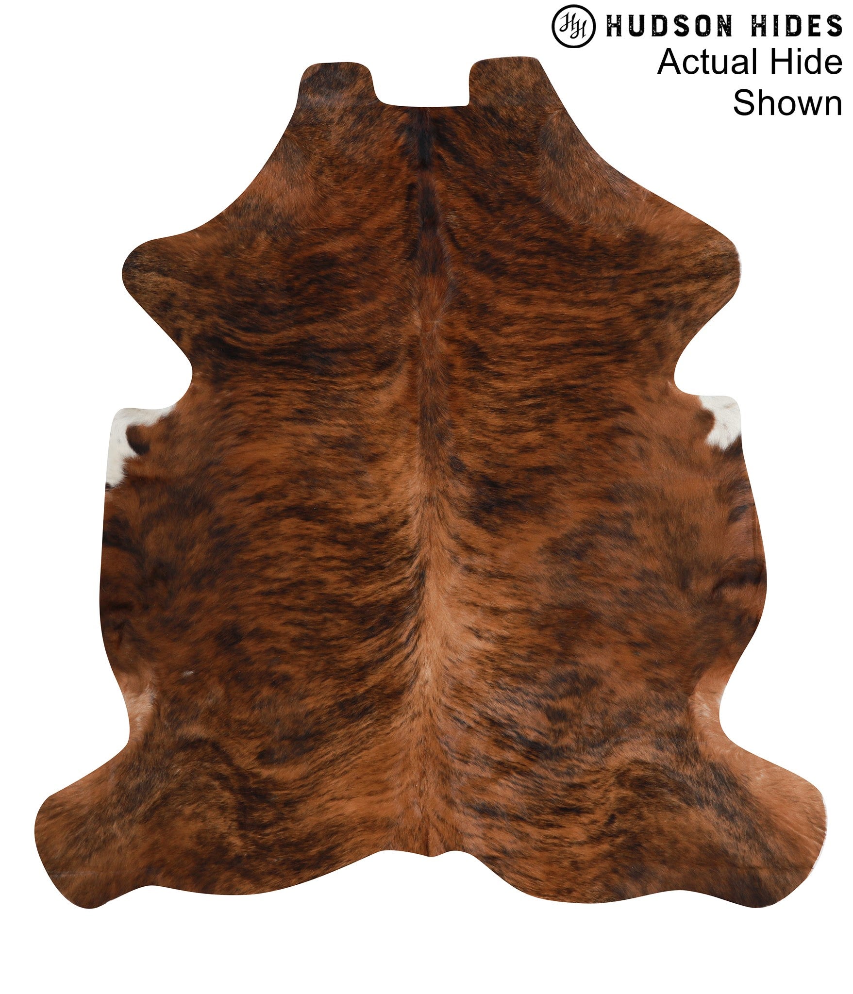 Medium Brindle Large European Cowhide Rug 6'3"H x 5'10"W 94873 by Hud