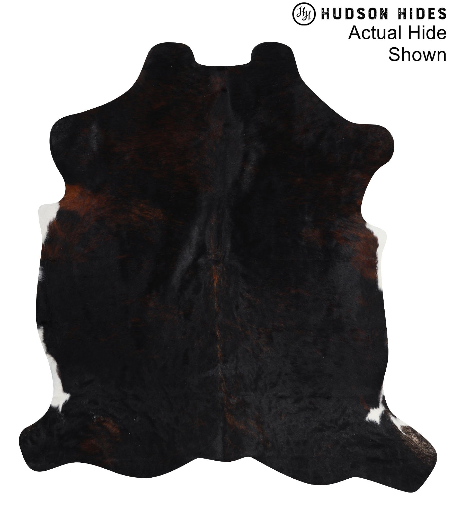 Dark Brindle Large European Cowhide Rug 6'5"H x 5'11"W 94952 by Hudso