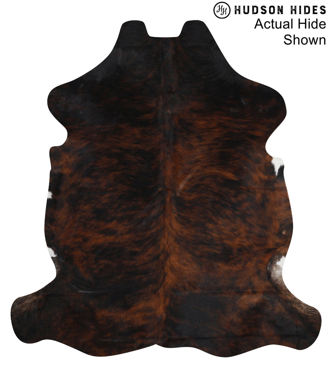 Dark Brindle X-Large European Cowhide Rug 6'11"H x 6'5"W #95113 by Hud