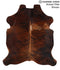 Dark Brindle Large European Cowhide Rug 6'8