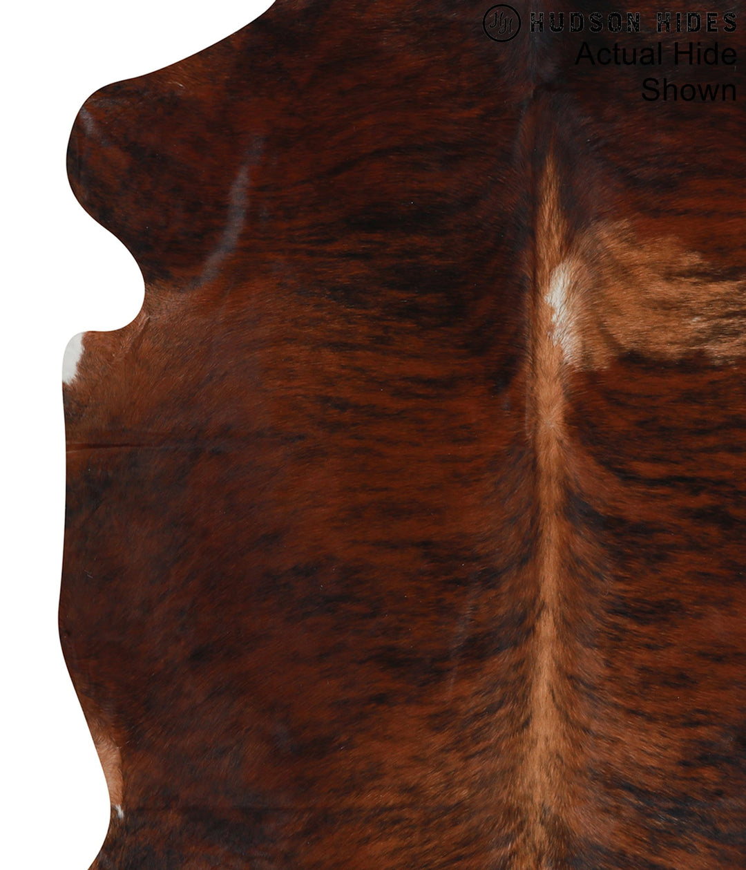 Dark Brindle Large European Cowhide Rug 6'8"H x 5'10"W #95152 by Hudso