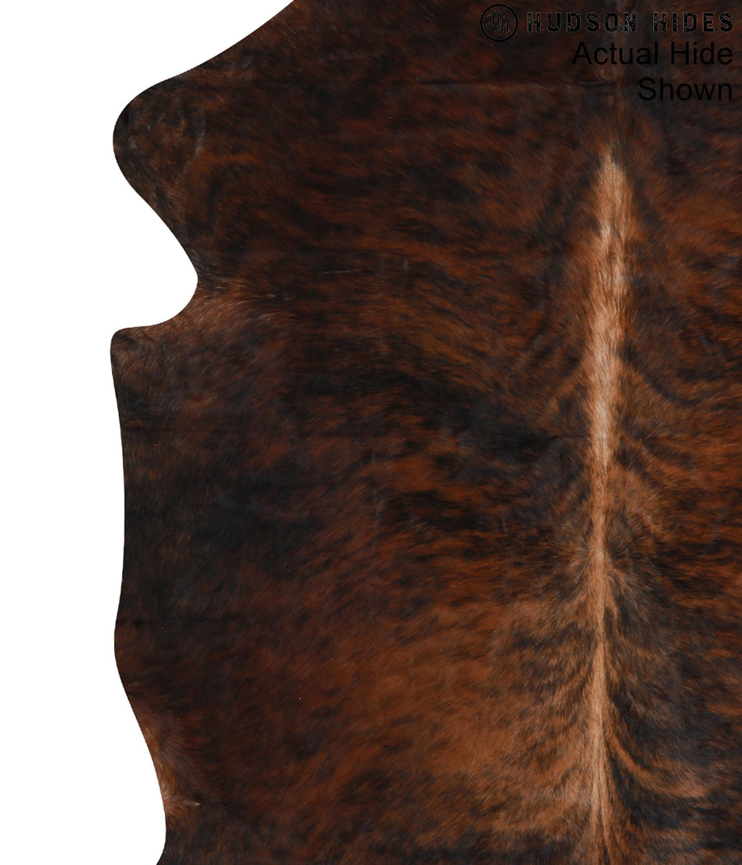 Dark Brindle X-Large European Cowhide Rug 7'1"H x 6'4"W #95271 by Huds