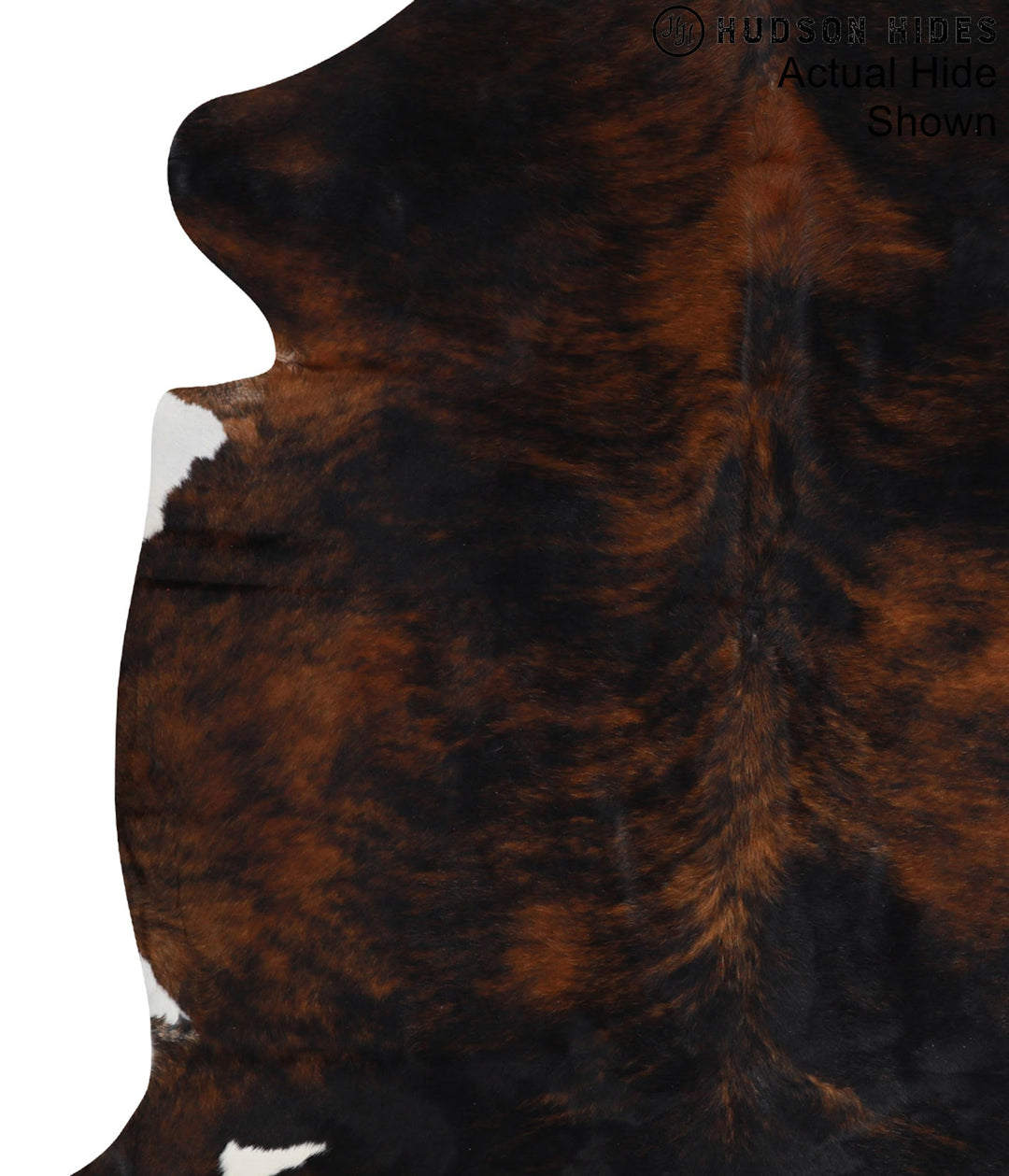 Dark Brindle X-Large European Cowhide Rug 6'10"H x 6'7"W #95278 by Hud