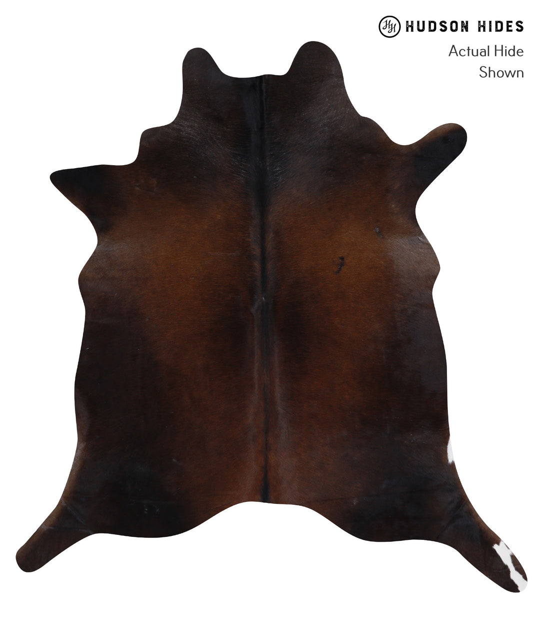 Chocolate X-Large Brazilian Cowhide Rug 6'9"H x 6'2"W #A3274 by Hudson