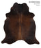 Chocolate Large Brazilian Cowhide Rug 6'4