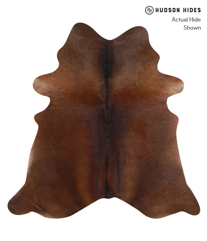 Chocolate Large Brazilian Cowhide Rug 6'1"H x 6'0"W #A3330 by Hudson Hides
