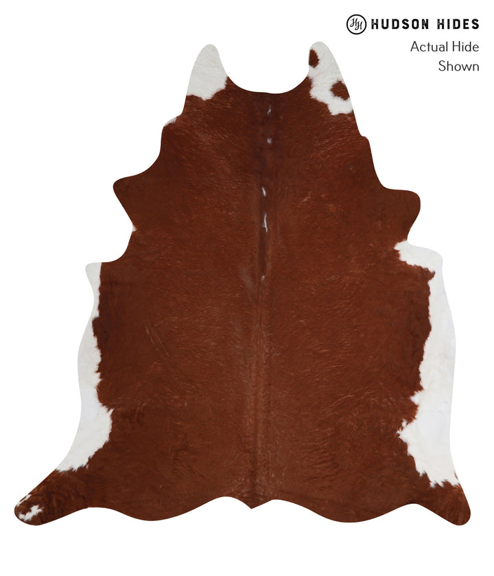 Brown and White Regular XX-Large Brazilian Cowhide Rug 7'9"H x 7'3"W #A3339 by Hudson Hides