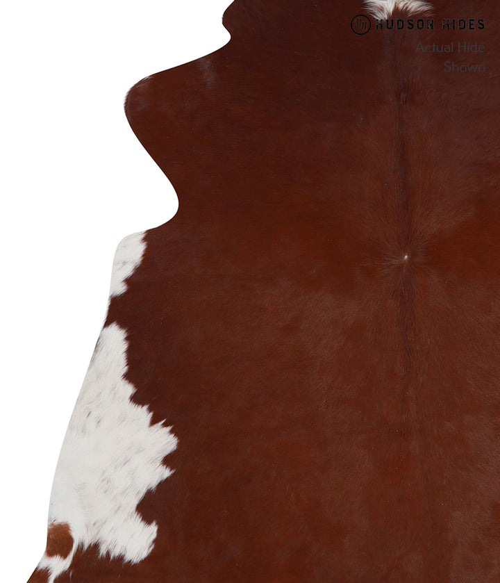 Brown and White Regular X-Large Brazilian Cowhide Rug 6'10"H x 6'7"W #A3387 by Hudson Hides