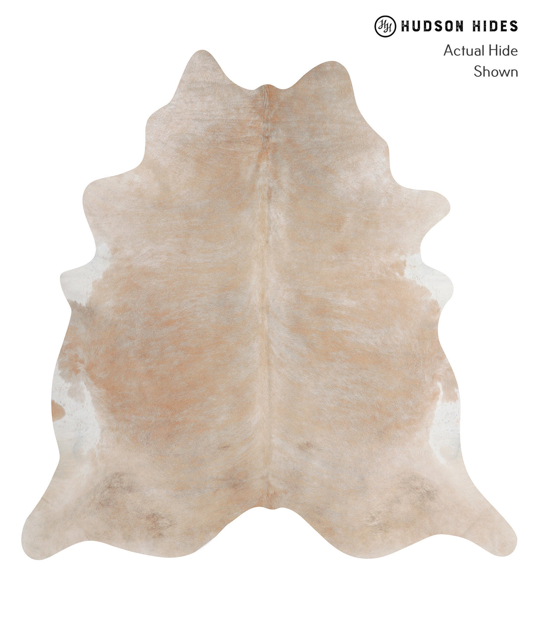 Beige XX-Large Brazilian Cowhide Rug 7'5"H x 7'3"W #A3394 by Hudson Hi