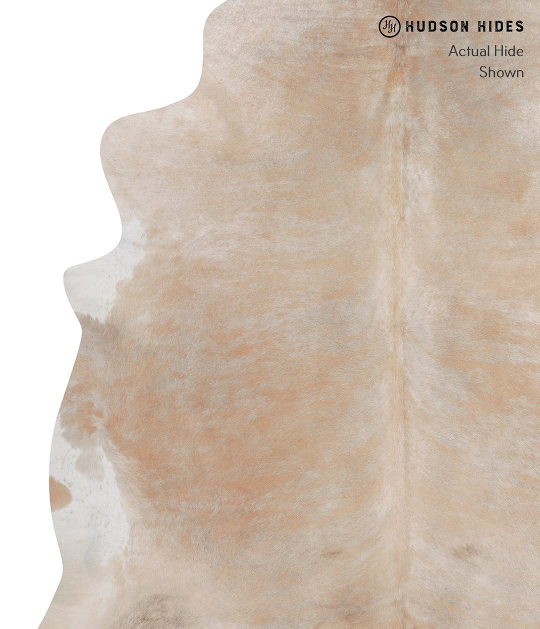 Beige XX-Large Brazilian Cowhide Rug 7'5"H x 7'3"W #A3394 by Hudson Hi