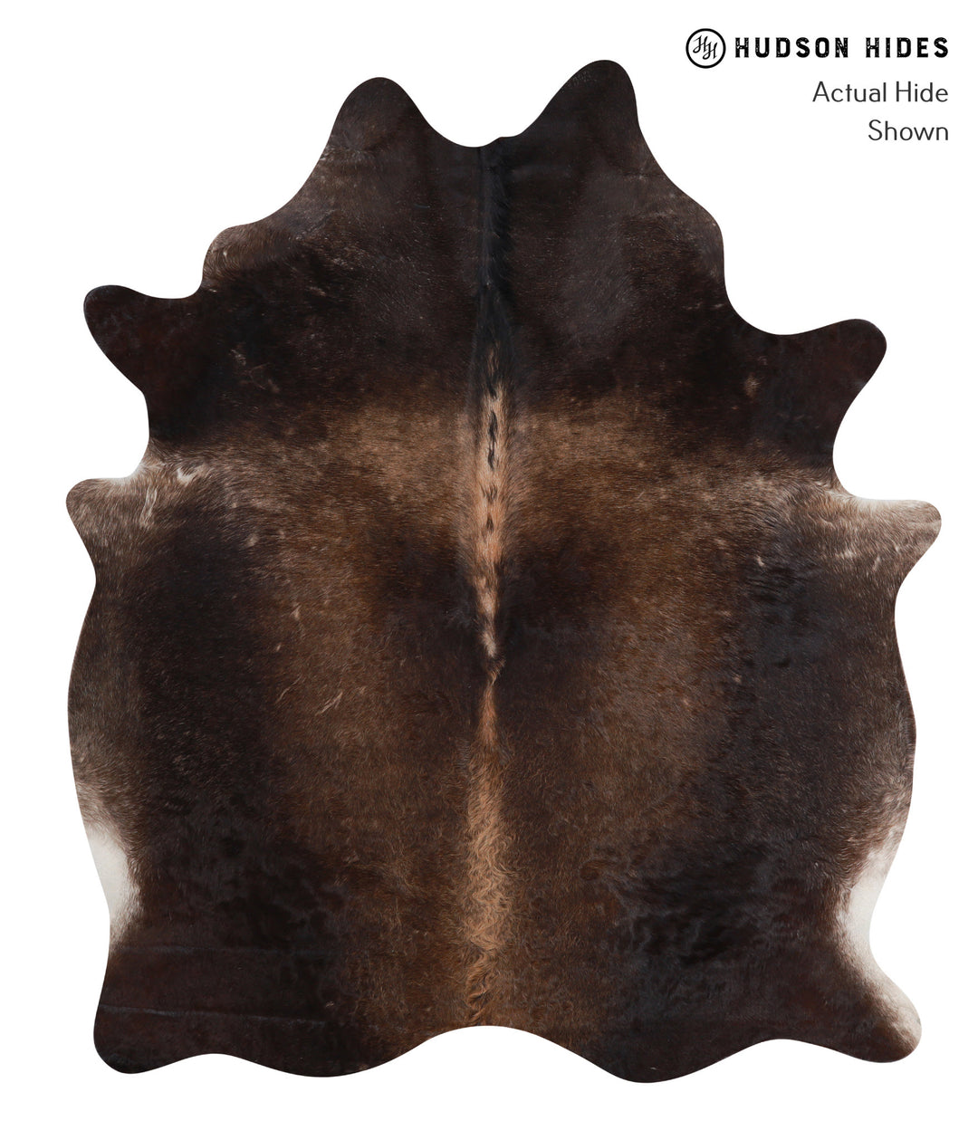 Chocolate X-Large Brazilian Cowhide Rug 7'2"H x 6'1"W #A3435 by Hudson