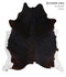 Solid Black X-Large Brazilian Cowhide Rug 7'9