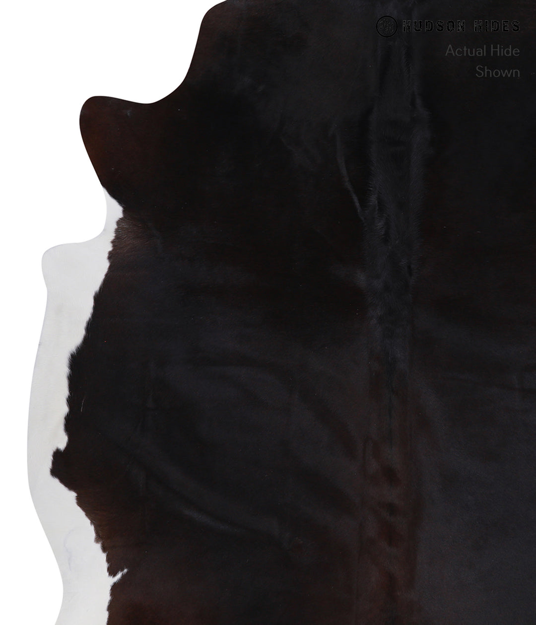Solid Black X-Large Brazilian Cowhide Rug 7'9"H x 6'0"W #A3480 by Huds