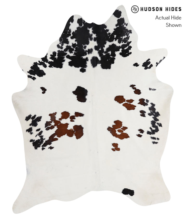 Chocolate and White X-Large Brazilian Cowhide Rug 7'11"H x 6'2"W #A3490 by Hudson Hides