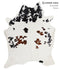 Chocolate and White X-Large Brazilian Cowhide Rug 7'11