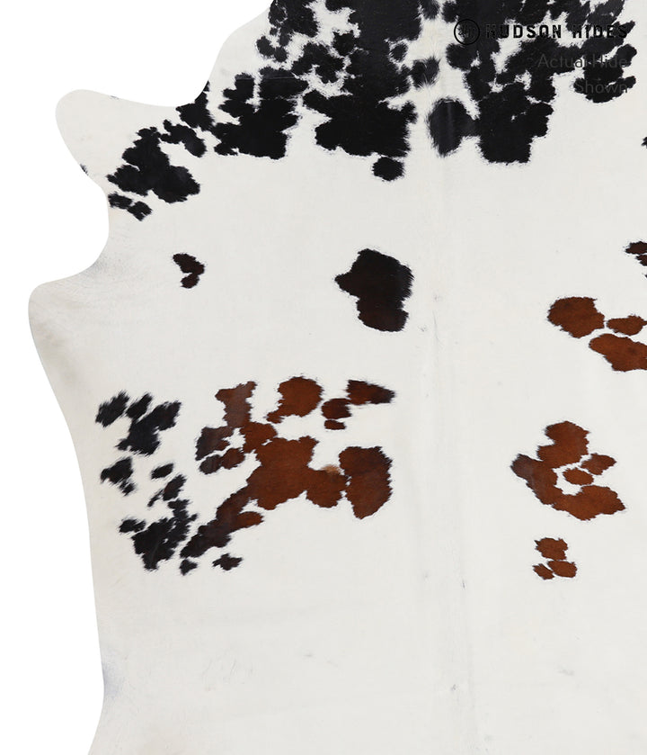 Chocolate and White X-Large Brazilian Cowhide Rug 7'11"H x 6'2"W #A3490 by Hudson Hides