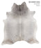 Medium Grey X-Large Brazilian Cowhide Rug 7'3